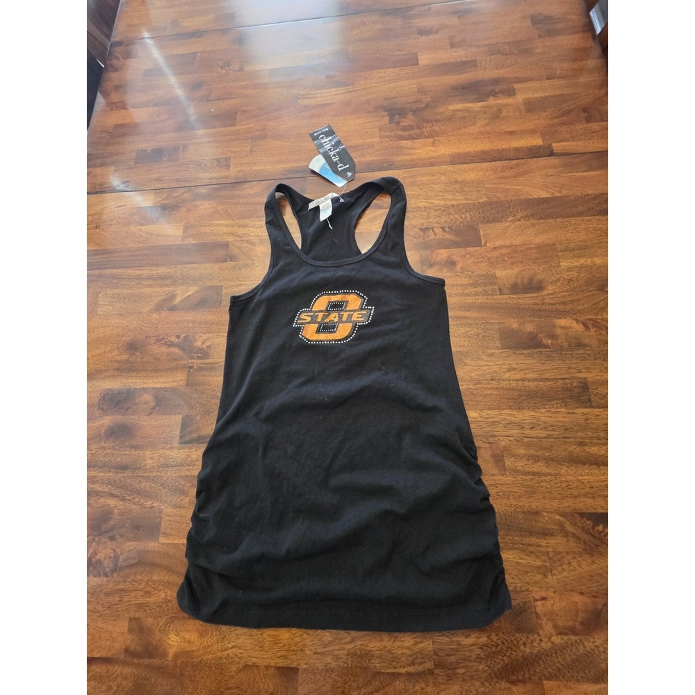 Oklahoma State Cowboys Women's Tank Top XL Chicka-D New With Tag Black Sku 6